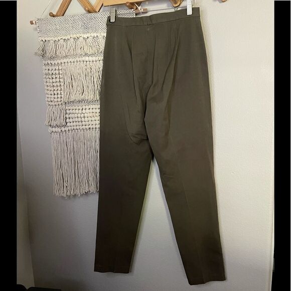 GAP Stretch High Waisted Olive Green Pants - Picture 3 of 6